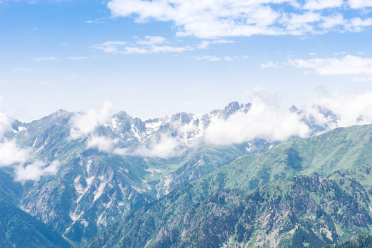 Summer Mountain Plateau Highland with Artvin, Turkey