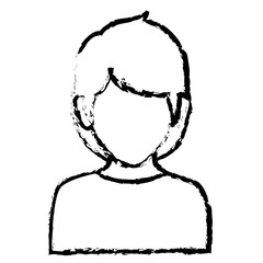 beautiful and young woman character vector illustration design