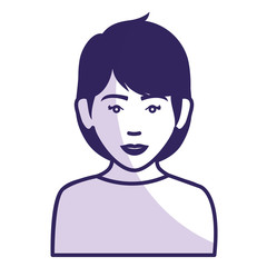 beautiful and young woman character vector illustration design