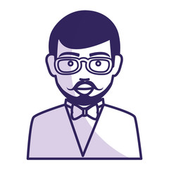 businessman worker with glasses isolated icon vector illustration design