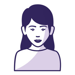 beautiful and young woman character vector illustration design