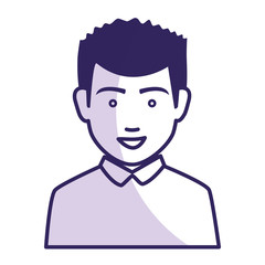 young man avatar character vector illustration design