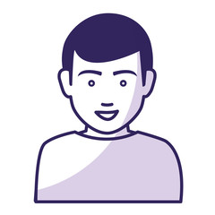 young man avatar character vector illustration design