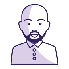 young man avatar character vector illustration design