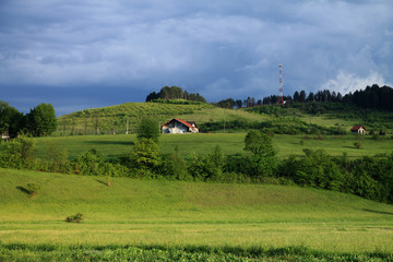Fototapeta na wymiar Spring landscape near Sarajevo, Bosnia and Herzegovina