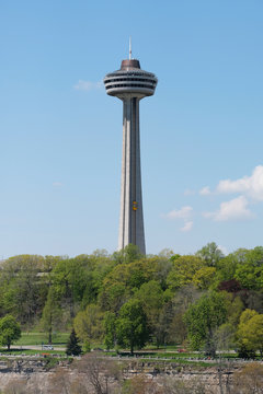 Skylon Tower at Niagara Falls waterfall