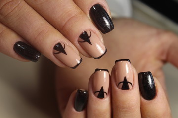 Summer design of nails. Youth manicure