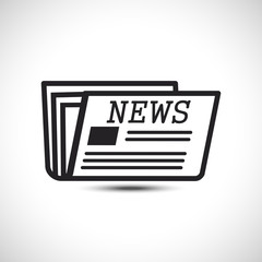 News black vector icon