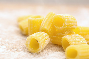fresh egg pasta with flour