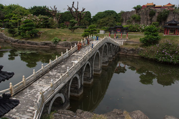 The miniature of the traditional chinese bridge