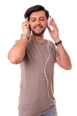 Man listening to music