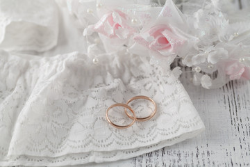 wedding decoration with wedding rings