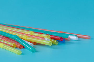 colored tubules for juice and cocktails