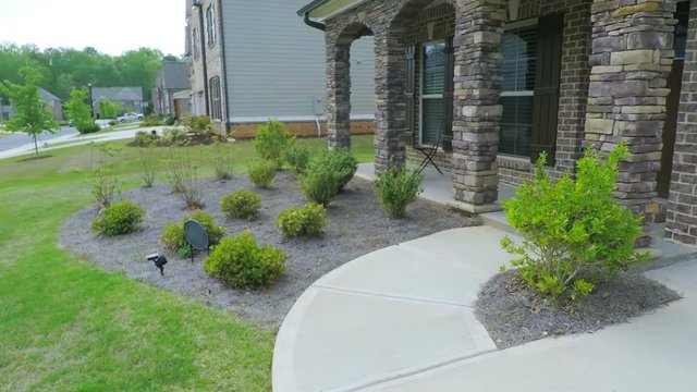 Walk to Residential Home Front Door Point of View. point of view of someone walking up to front door of a nice residential home
