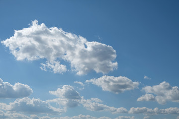 blue sky with clouds - summer sky
