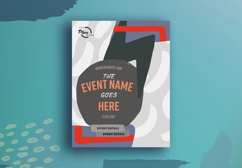 Abstract Design Pattern Event Poster Layout