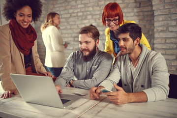 Startup development designer team.