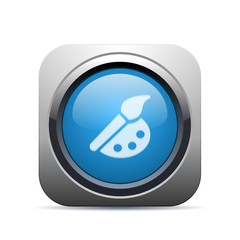 Square Push-Button - Vector