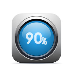 Square Push-Button - Vector