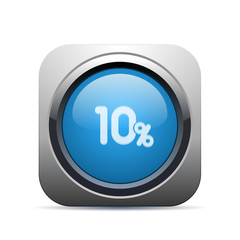 Square Push-Button - Vector