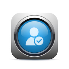 Square Push-Button - Vector