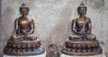 Meditating Buddha Statues couple