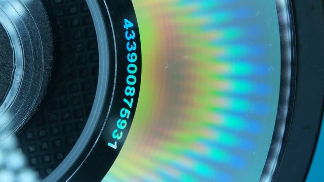 Close up of a standard DVD
