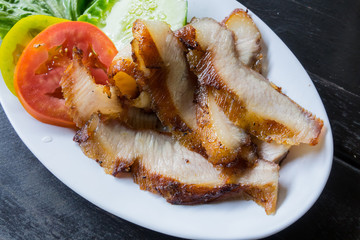 Grill pork neck