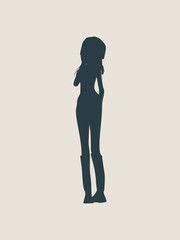 Sexy women silhouette. Fashion mannequin. Vector Illustration