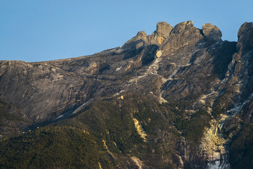 View part of Mount Kinabalu from Kundasang village, Sabah. The highest mountain in Malaysia with...