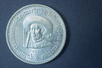 Escudo portuguese Dom Henrique Infante 1960 head coin, vintage antique old, difficult and rare to find.