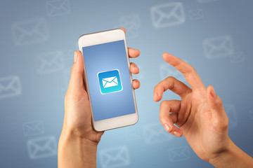 Female holding smartphone