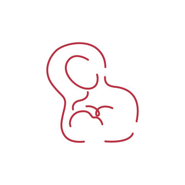 Outline simple breastfeeding logo