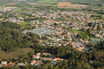 Le Bois de la Mine, Talmont-Saint-Hilaire vue du ciel