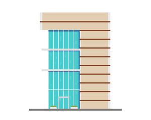Modern Flat Commercial Office Building, Suitable for Diagrams, Infographics, Illustration, And Other Graphic Related Assets