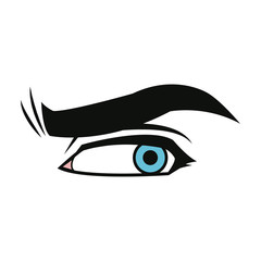 cartoon human eye look style vector illustration