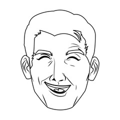 comic face man expression pop art style vector illustration