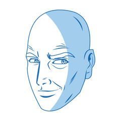 character man face comic pop art vector illustration