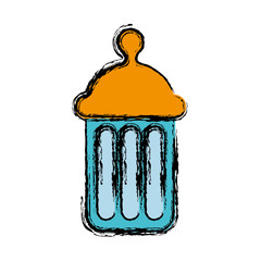 baby bottle icon over white background. vector illustration