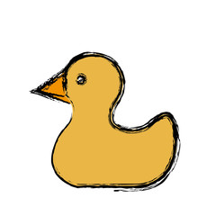 duck toy icon over white background. vector illustration