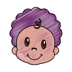 cute baby icon over white background. colorful design. vector illustration