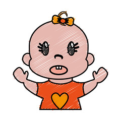 cute baby icon over white background. colorful design. vector illustration