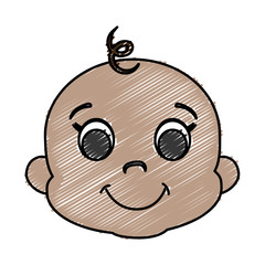 cute baby icon over white background. colorful design. vector illustration