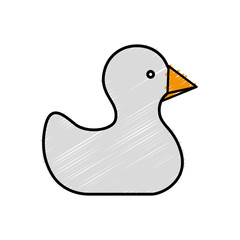 duck toy icon over white background. vector illustration