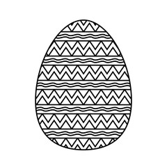 easter egg icon over white background. vector illustration