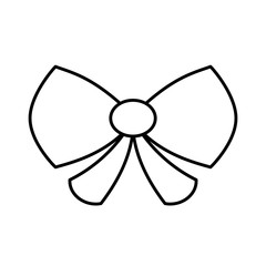 decorative bow icon over white background. vector illustration
