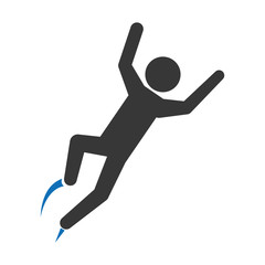 pictogram man jumping up concept, vector illustration