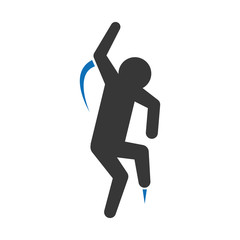 pictogram man jumping up concept, vector illustration