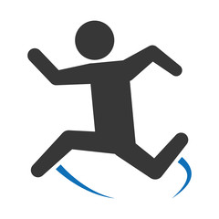 pictogram man jumping up concept, vector illustration