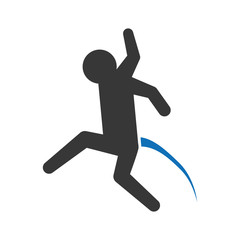 pictogram man jumping up concept, vector illustration